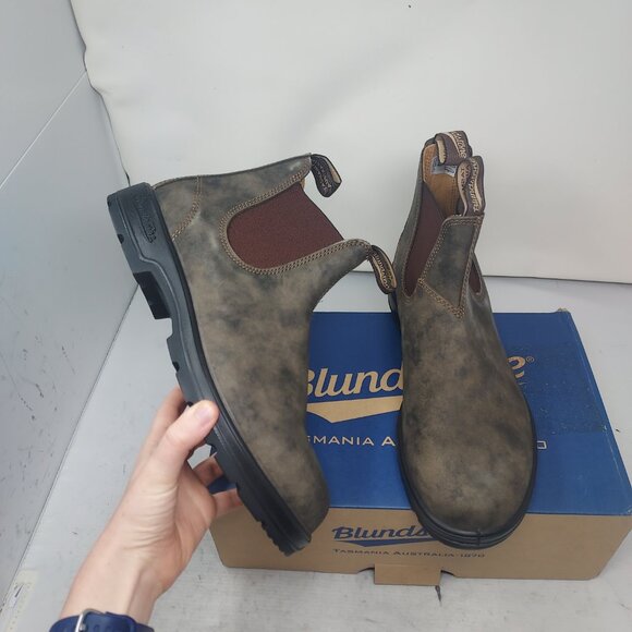 Blundstone Chelsea Rustic Brown MENS Boot - Picture 1 of 8